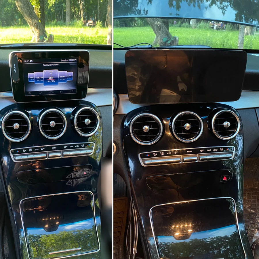 Snapdragon 12.3 ''GLC Android CarPlay สำหรับ Mercedes Benz C200 C260 C300 W205 W446 X253 V260แอนดรอยด์ออโต้4G CarPlay