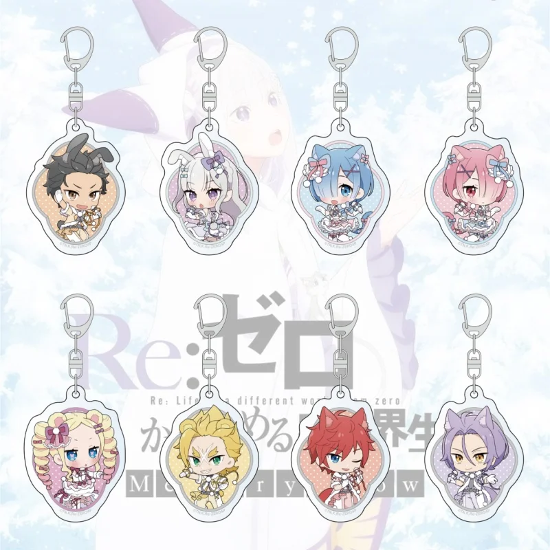 Anime Re:ZERO -Starting Life in Another World Acrylic Keychain Rem .Ram .Emilia .Subaru Natsuki Cute Backpack Pendant Gift 6cm