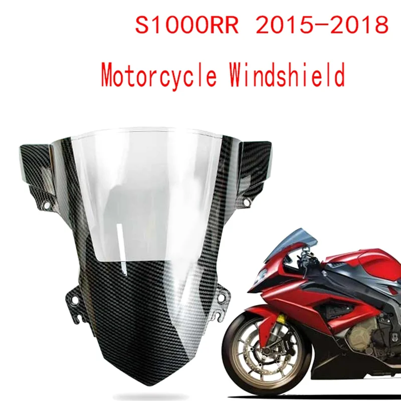 

A42M-углеродное волокно, белое лобовое стекло мотоцикла, передний спойлер, дефлектор ветра для BMW S1000RR 2015-2018, запчасти, аксессуары