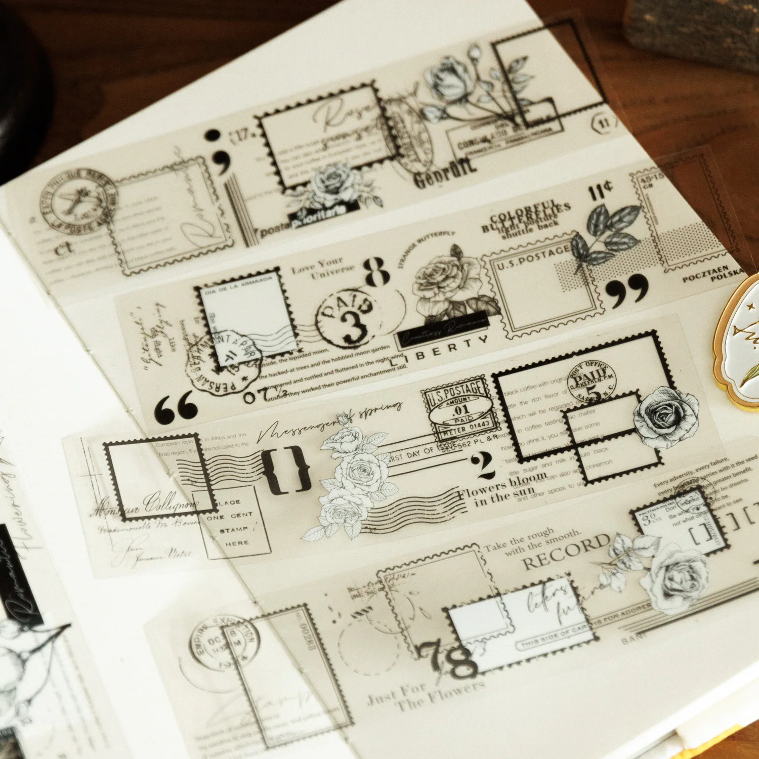 Card Lover 100 Pcs [Memorial Post Office Series] Retro Journal Material Paper Multiple Materials Deco Paper Scrapbooking Kit