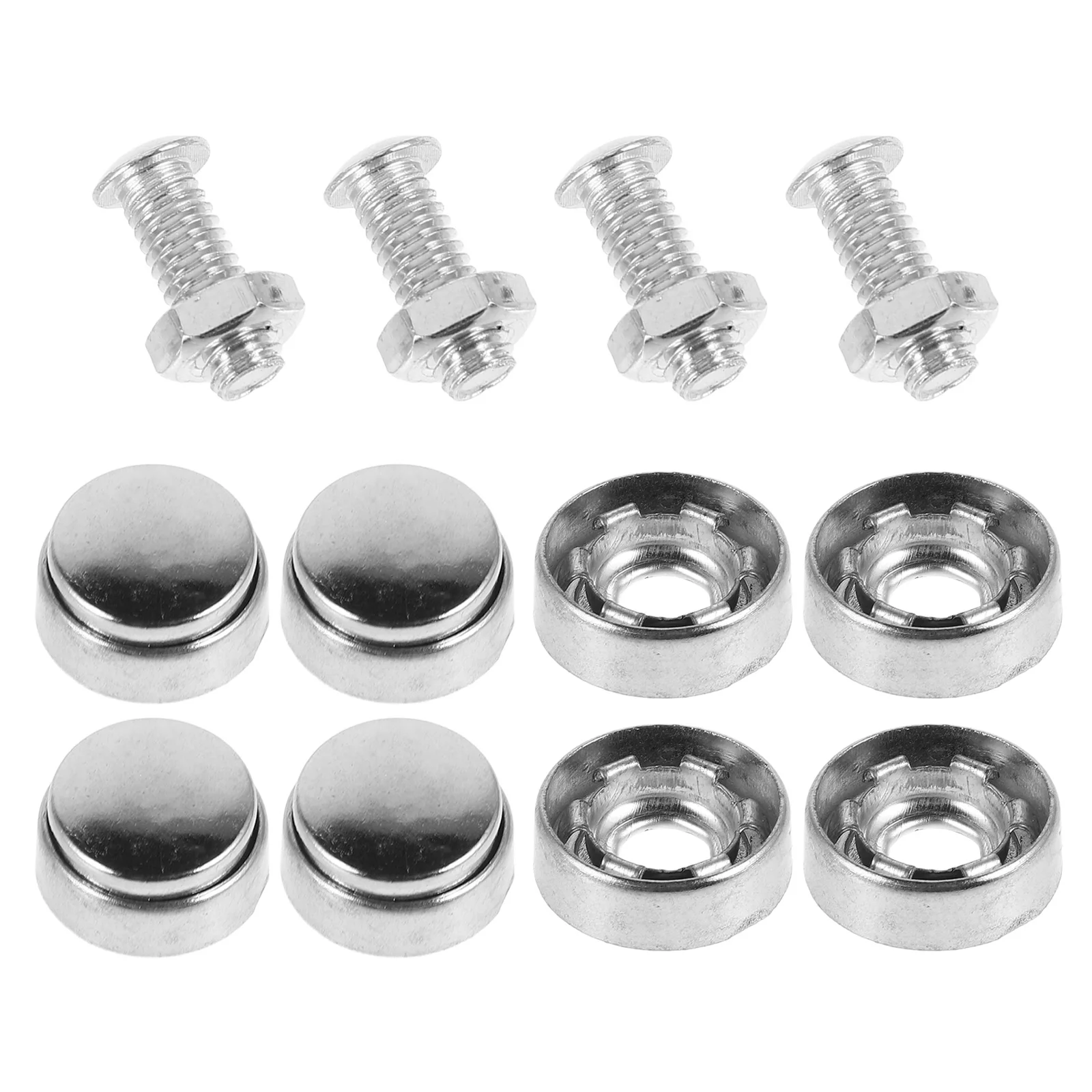 License Plate Screws Bolts Nuts Kit Stainless Steel Mounting Hardware Antitheft Car Motorcycle License Plate Frame Screws Bulk