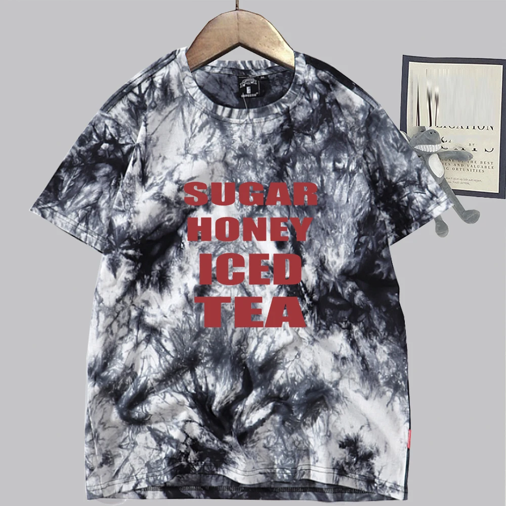 Latto Sugar Honey Iced Tea 2024 Music Fans Gift Shirt Women and Man Oversized Summer Harajuku Tee Tops Tie Dye Shirts