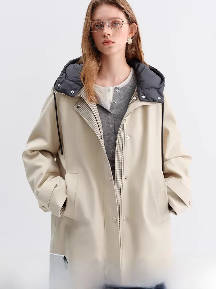 

Fansi Lanen Retro Personali Color Blo Parka Sle Mid-Length down Jaet Women Winter New Arrival 2025 437 Ladies Faion