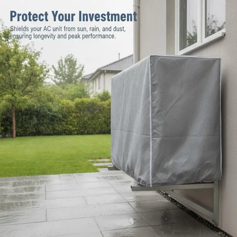 NEW All Season Outdoor AC Unit Cover Heavy Duty Waterproof Dustproof Snowproof Sunshade Protector for Outside Air Conditioner