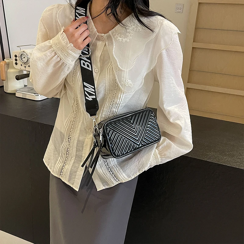 New Square Bags for Women Trend 2024 fashion ladies Solid Color PU Leather Versatile Crossbody Shoulder Bag Sac De Luxe Femme