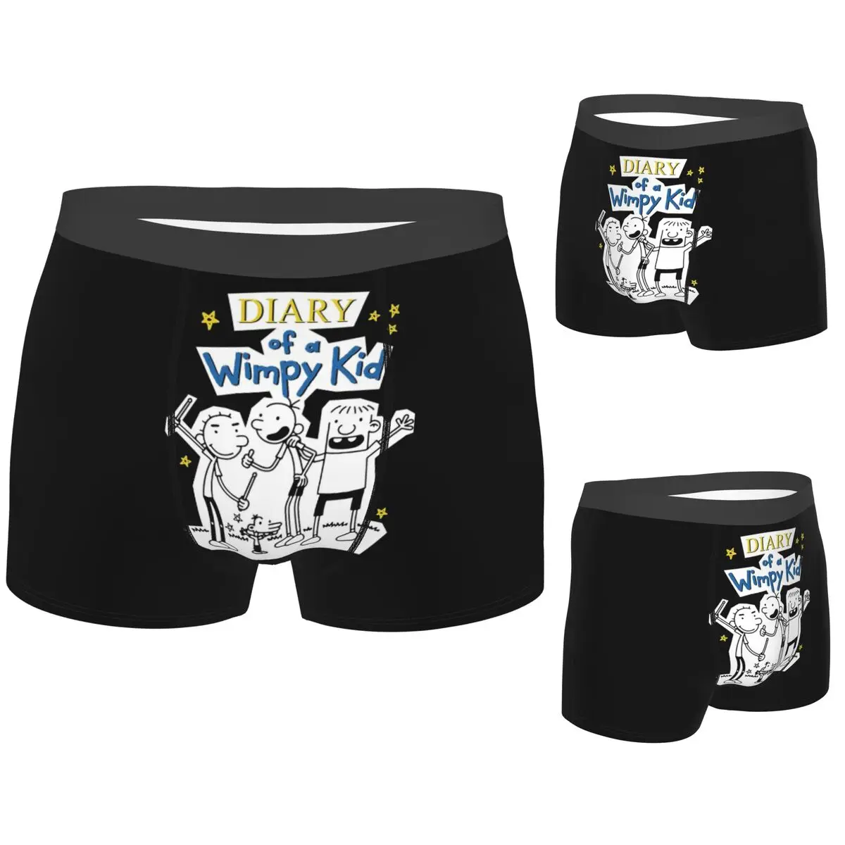 

Boxer Underpants Shorts Diary Of A Wimpy Kid Group Panties Male Comfortable Underwear for Homme Man Boyfriend Gift