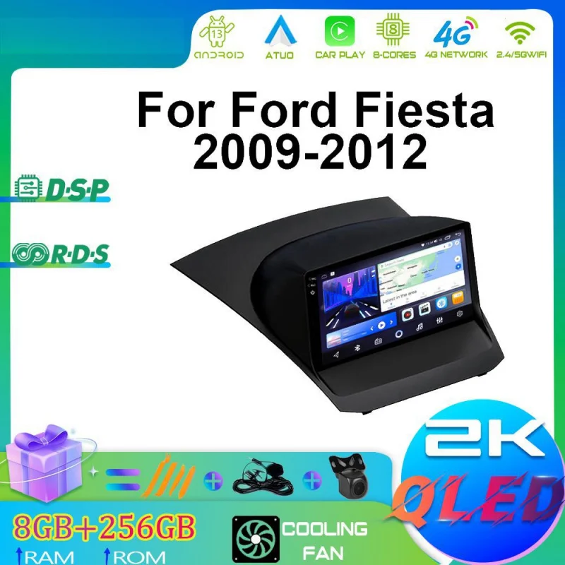 

For Ford Fiesta 09-12 Car Multimedia Player Android Car Player GPS WIFI Carplay 4G Car Radio Navigation Stereo Car Electronic
