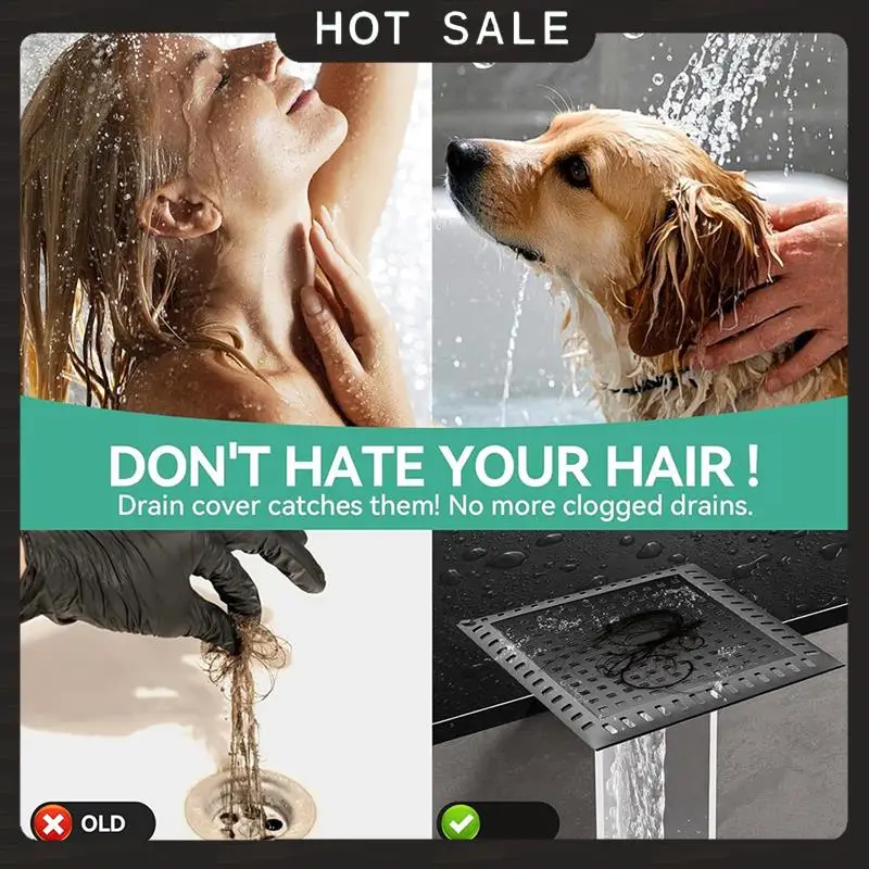 

24-часовая доставка, слив для душа, ловушка для волос, сливные фильтры для ванны для сливов и полов в ванной комнате, 2 шт., плоский фильтр для ванной комнаты