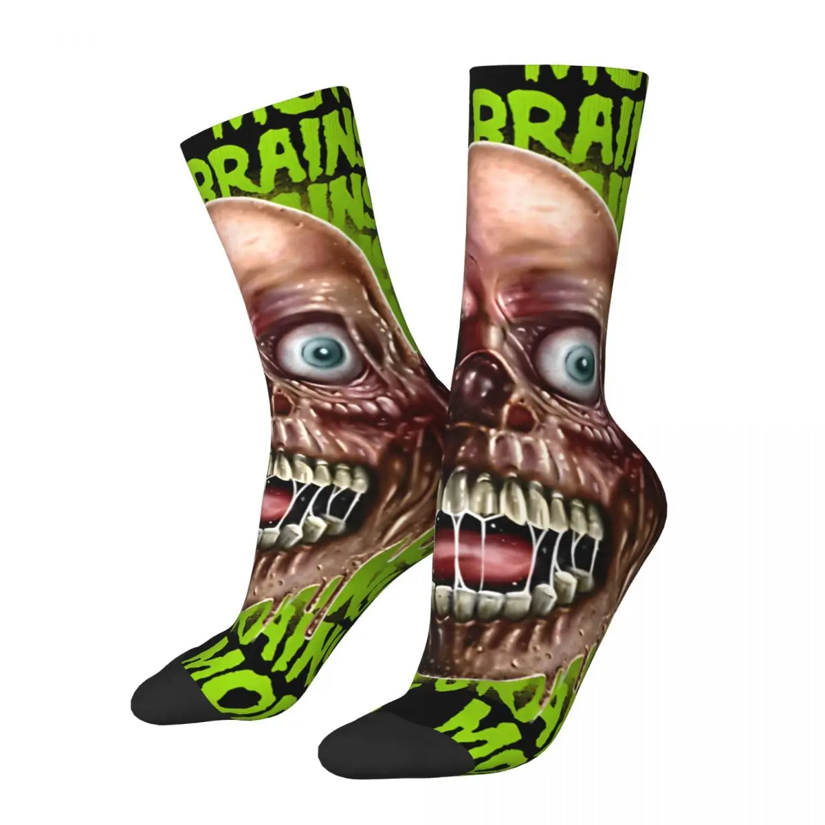 Funny Crazy compression Horror Horror Sock for Men Hip Hop Harajuku R-Return Of The Living Dead Happy Seamless Pattern Printed