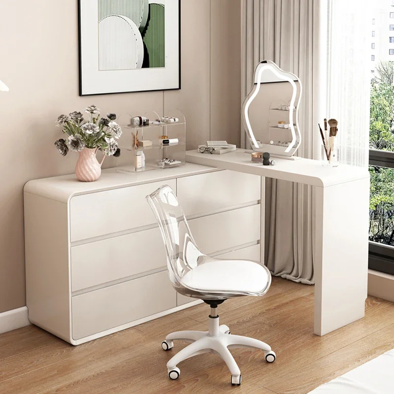 White Minimalist Dressing Table Bedroom Modern Cheap Drawer Dressing Table European Girls Comoda Pra Quarto Bedroom Furniture