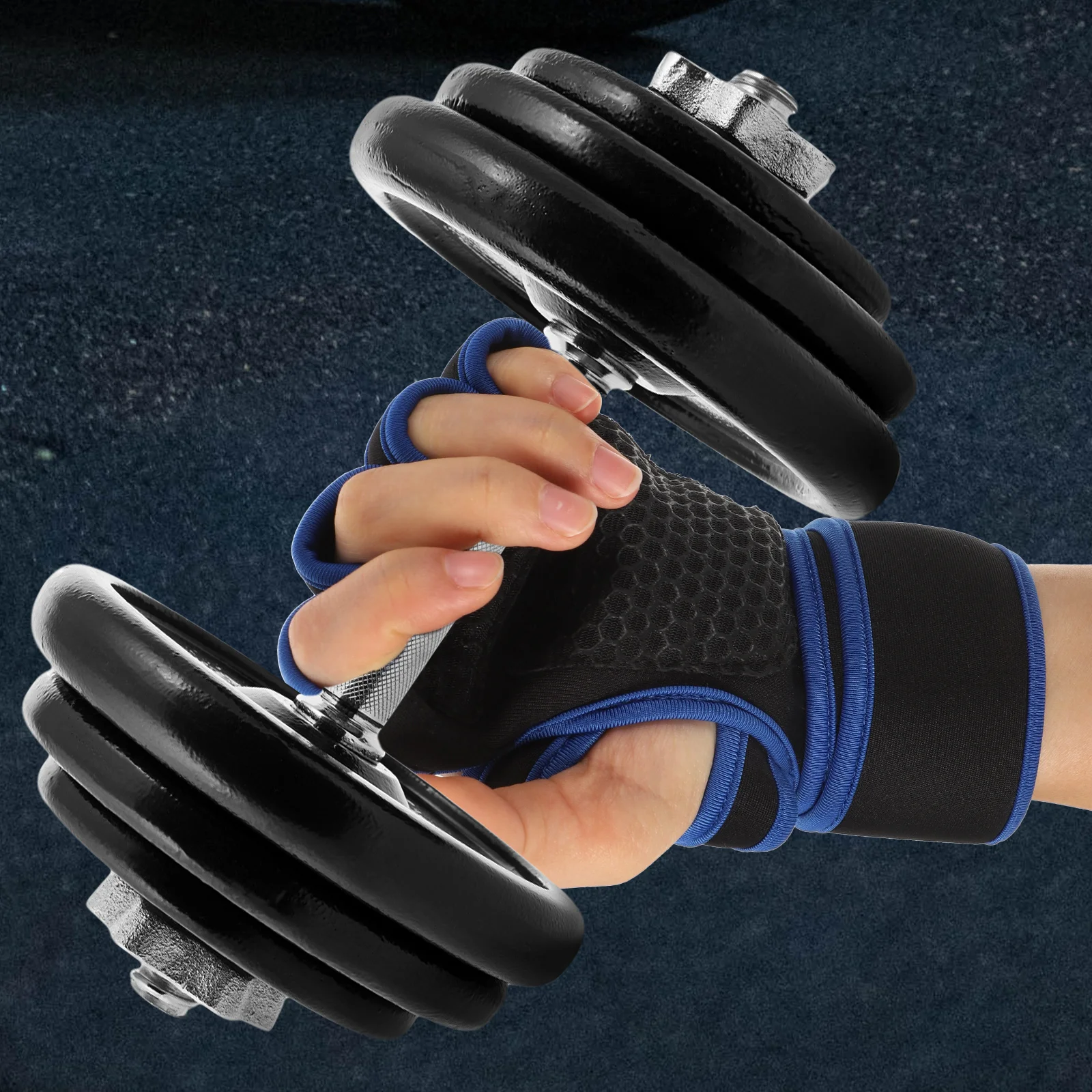 

1 пара профессиональных спортивных перчаток для тренировок с полной защитой пальцев, нескользящие, прочные, для тяжелой атлетики, велоспорта и активного отдыха на природе