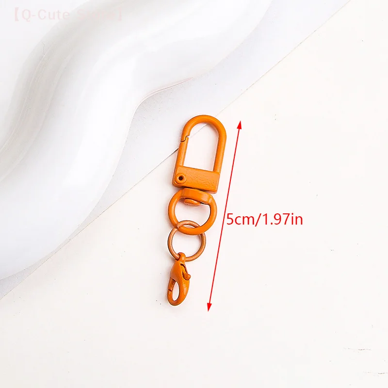 10/50 قطعة حلقة تسلق ملونة المشبك مفتاح سلسلة الدورية Keyrings DIY بها بنفسك مفتاح سلسلة أكياس المعلقات اكسسوارات بالجملة