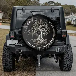 Tree Of Life Sun Moon Spare Tire Cover, Gift For Truck Lover, Car Accessories,Personalized Tire Cover,Gift For Him Her, Valentin