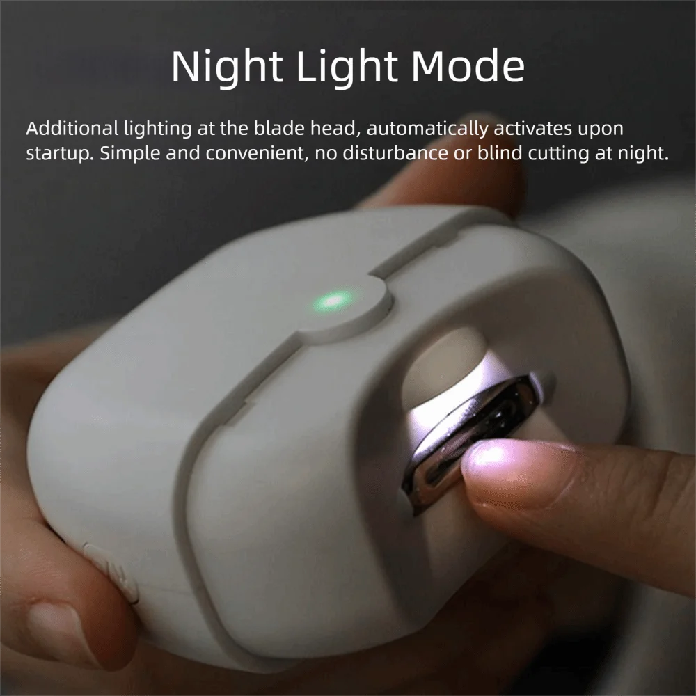 Smart Stop Technology Auto-Sensing Electric Nail Trimmer With Light Mini Size Automatic Nail Trimmer Universal Fit