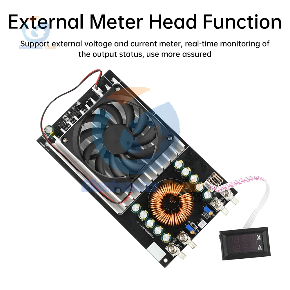 1500W DC-DC Buck Converter Module Adjustable Power Supply DC 15V-90V to DC2.5V-72V 50A Constant Voltage Current Step-Down Module