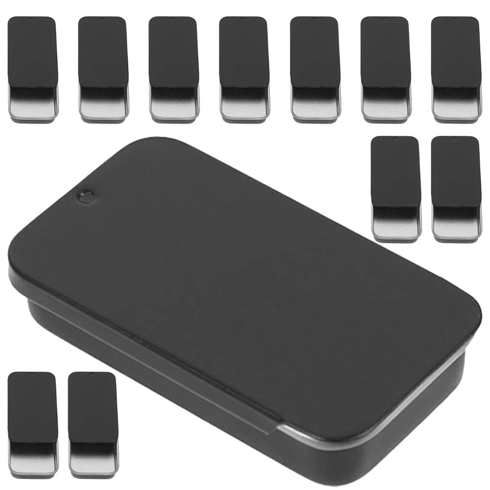 

20pcs Balm 50X25X10mm Matte Silver Sliding Lid Containers Small Organizer Metal Storage Sliding Lid Tin Boxes Tinplate Box