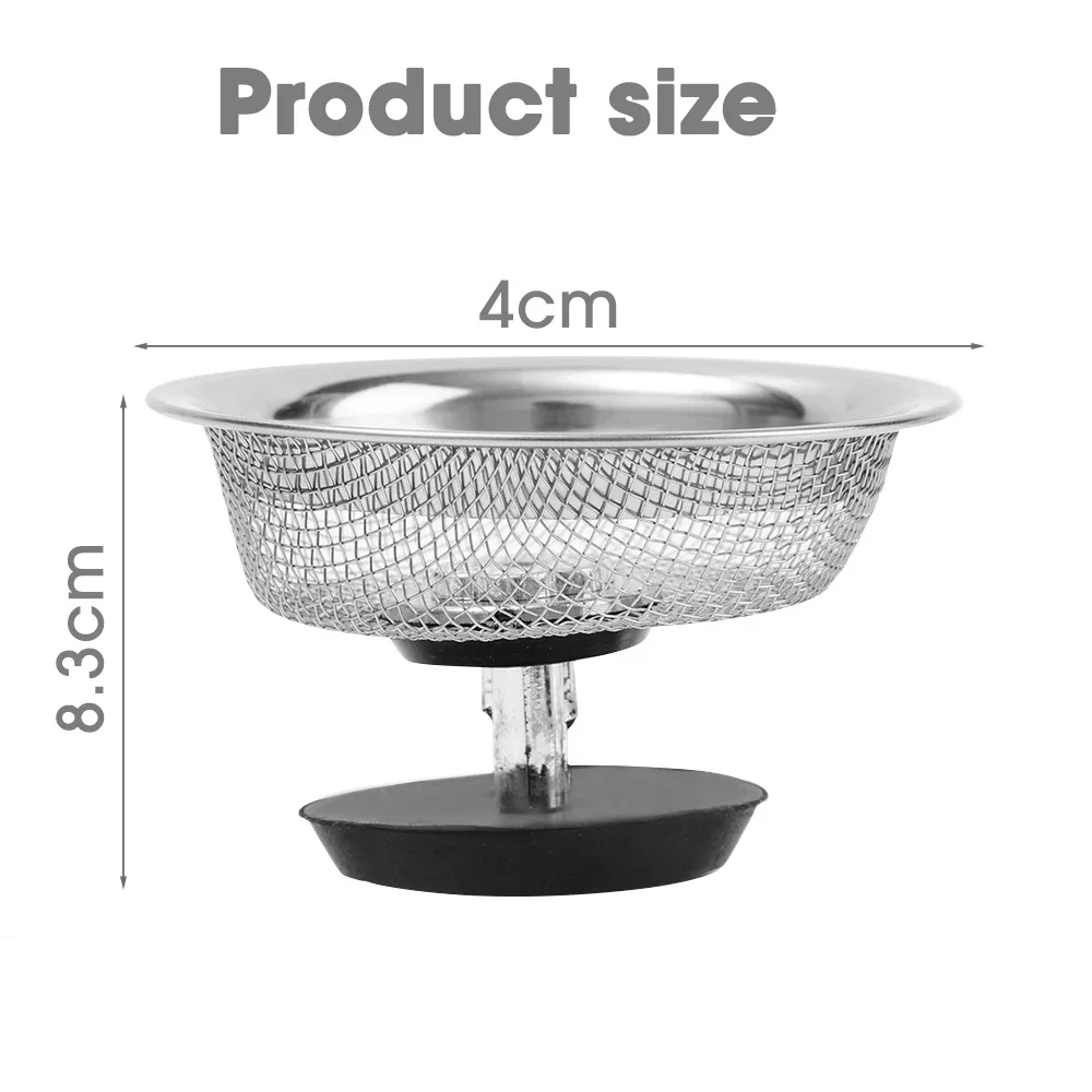 Kitchen Sink Filter Stainless Steel Sink Strainer Mesh Bathroom Floor Drains Catcher Waste Drain Hole Filter Kitchen Accessories