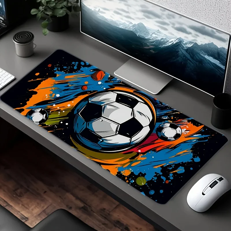 Large Desk Mouse Pad Smooth Desk Mat Precision Cloth Surface Natural Rubber Base for PC Laptop Keyboard Office Work Professional