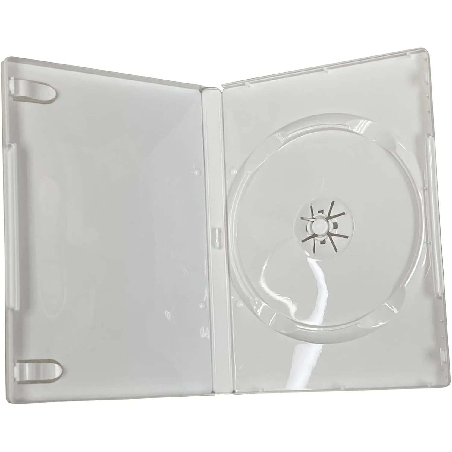 White Color Single Disc CD, DVD & Blu-ray Disc Cases with Outer Clear Artwork Insert Sleeve. Compatible for Nintendo Wii Discs.