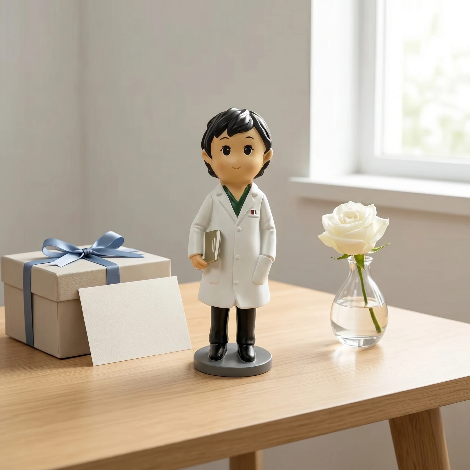 Medical Worker Figurine Chibi Doctor Figurine Figurines Miniature Ornaments Whimsical for Doctors, Medical Office