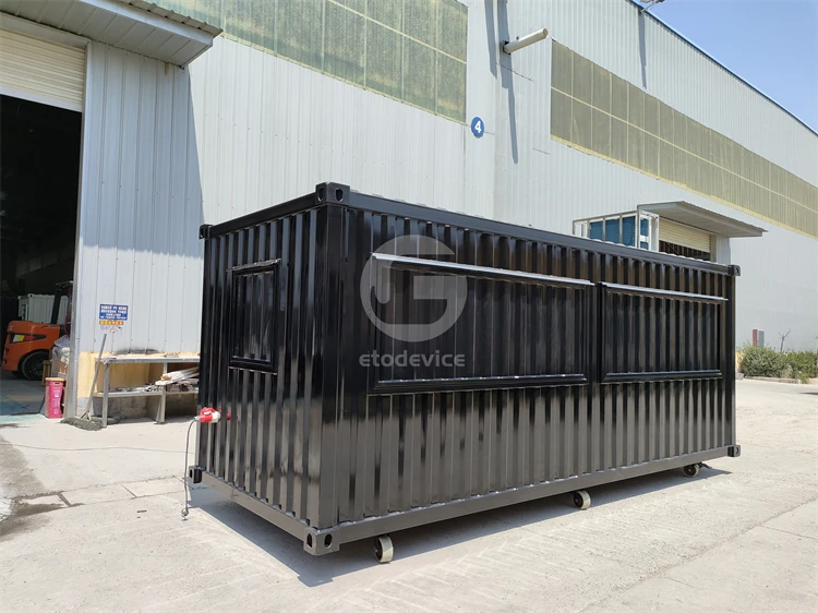 Portable mobile commercial container kitchen full equipment steel material