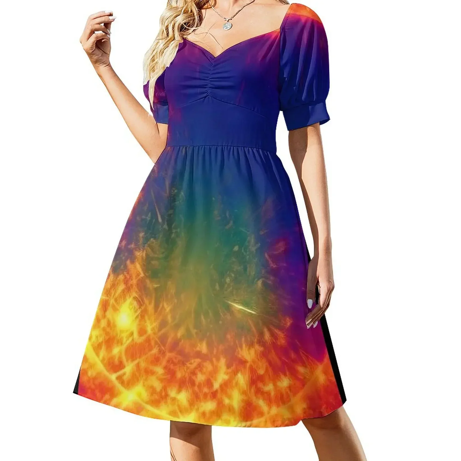 

Planetary Solar Flare-Modern Art Dress long sleeve dresses dress for women summer party dress women elegant luxury