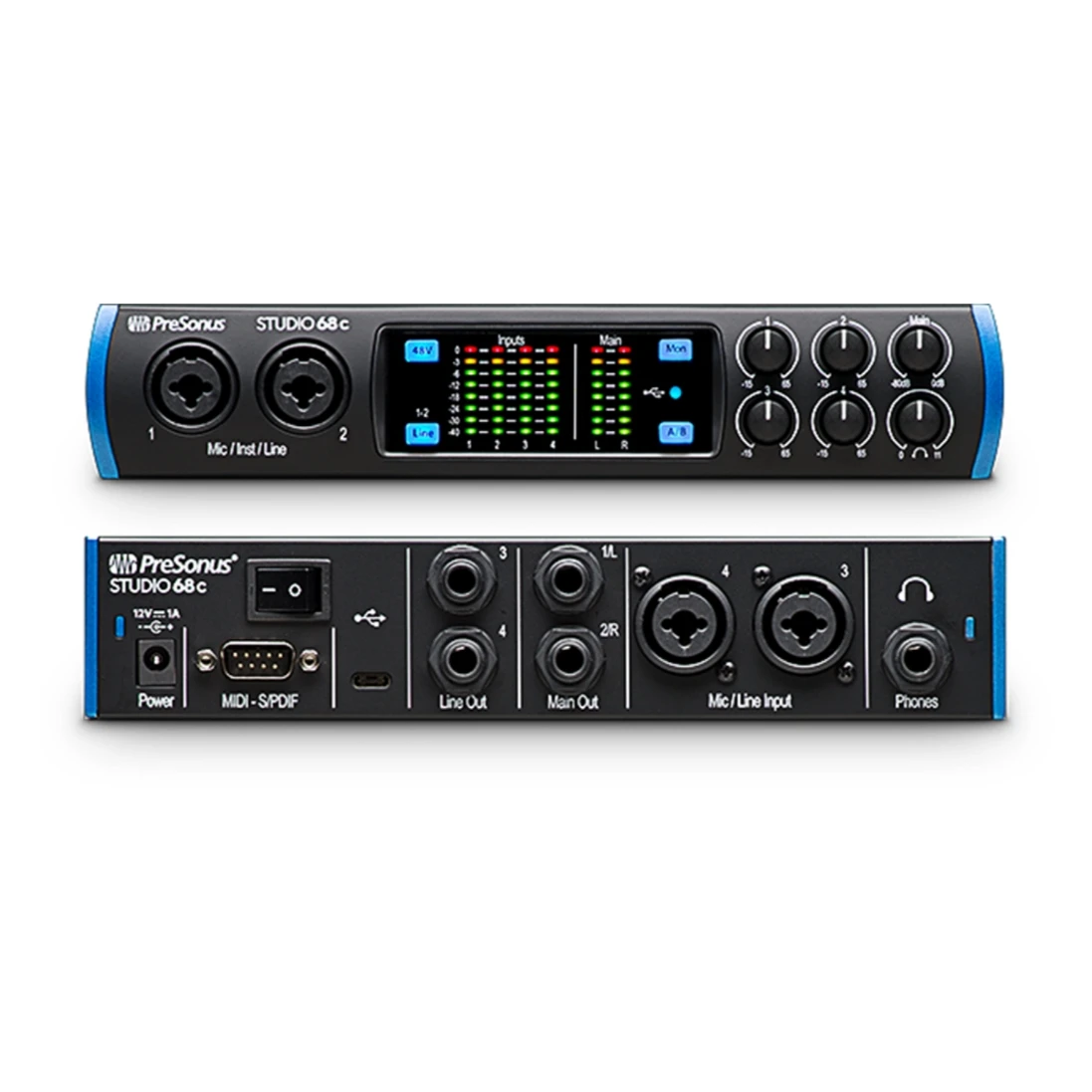 PreSonus Studio 68c professional external sound card with metering and monitoring features for live performance and studio alike