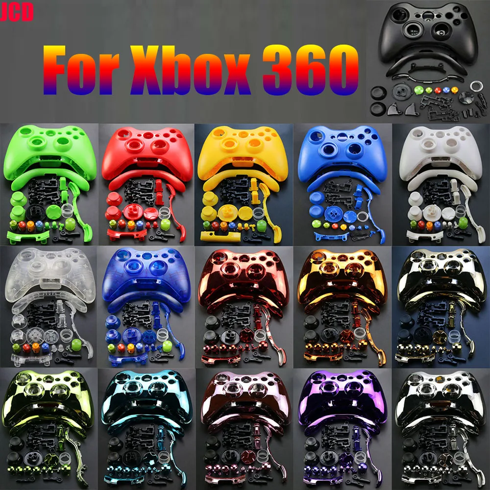 

JCD Wireless Game Controller For XBox 360 Case Gamepad Protective Shell Cover Full Set With Buttons Analog Stick Bumpers