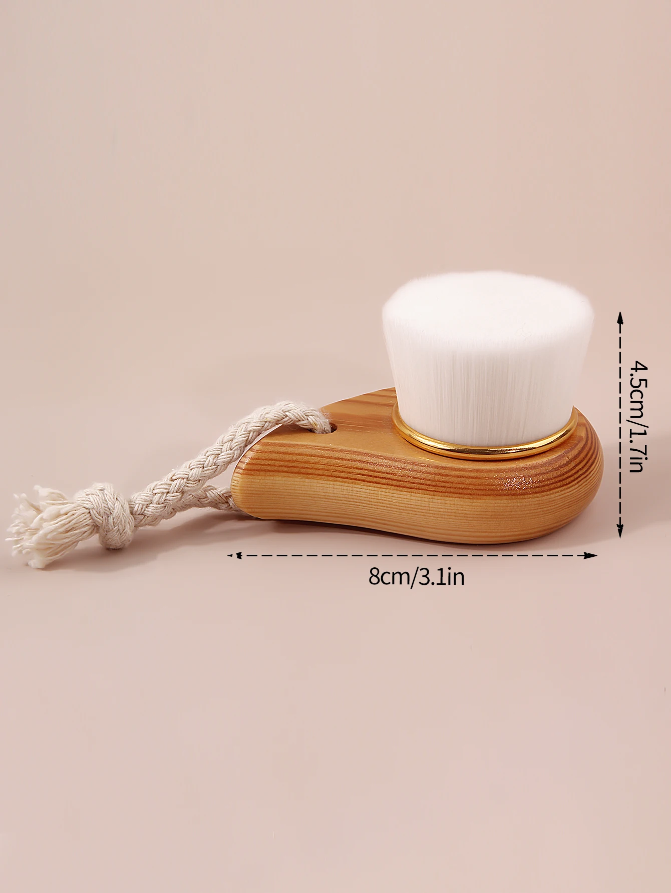 Wooden Handle Facial Cleansing Brush Soft Fiber Hair Exfoliating Blackhead Face Clean Brush Skin Care Tool Facial Cleansing Tool