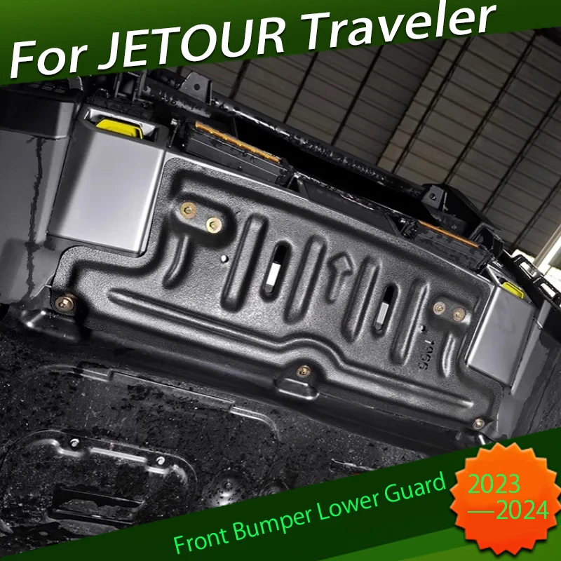 

Car Front Bumper Lower Guard Fit for Chery JETOUR Traveler T2 23 Modified Water Tank Guard Aluminum Alloy Chassis Sand-blocking