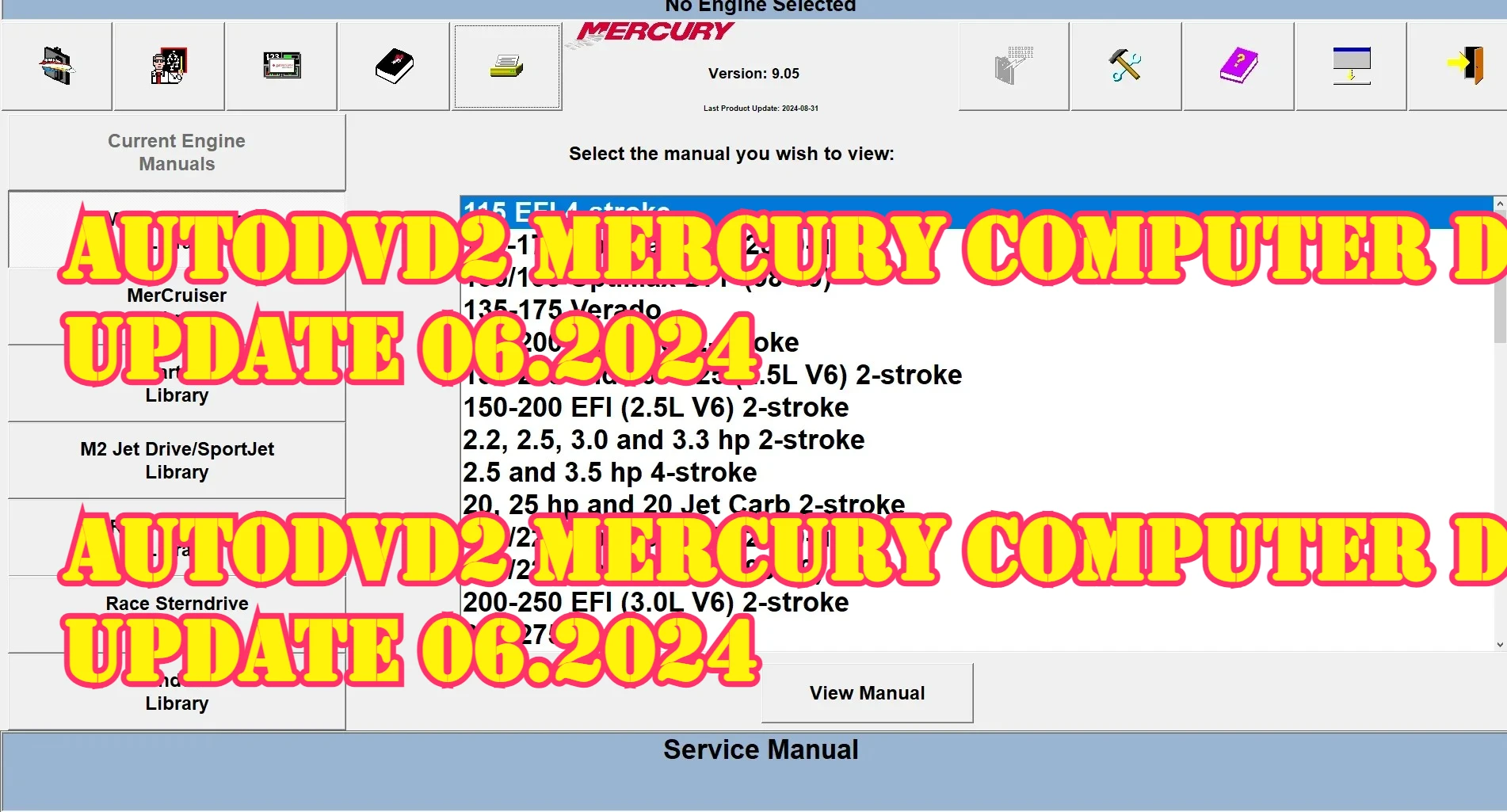 

Компьютерная диагностическая система AutoDVD2 Mercury версии 9,05 Обновление 2024 г.