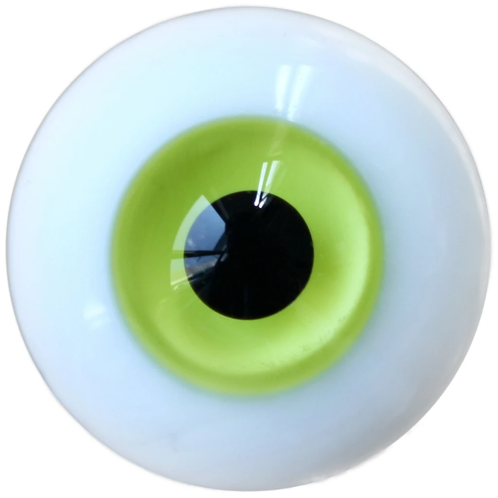 [wamami] 6-24mm Full Size Dimensions Bright Yellow Green Glass Eyes Eyeball BJD Doll Dollfie Reborn Making Crafts