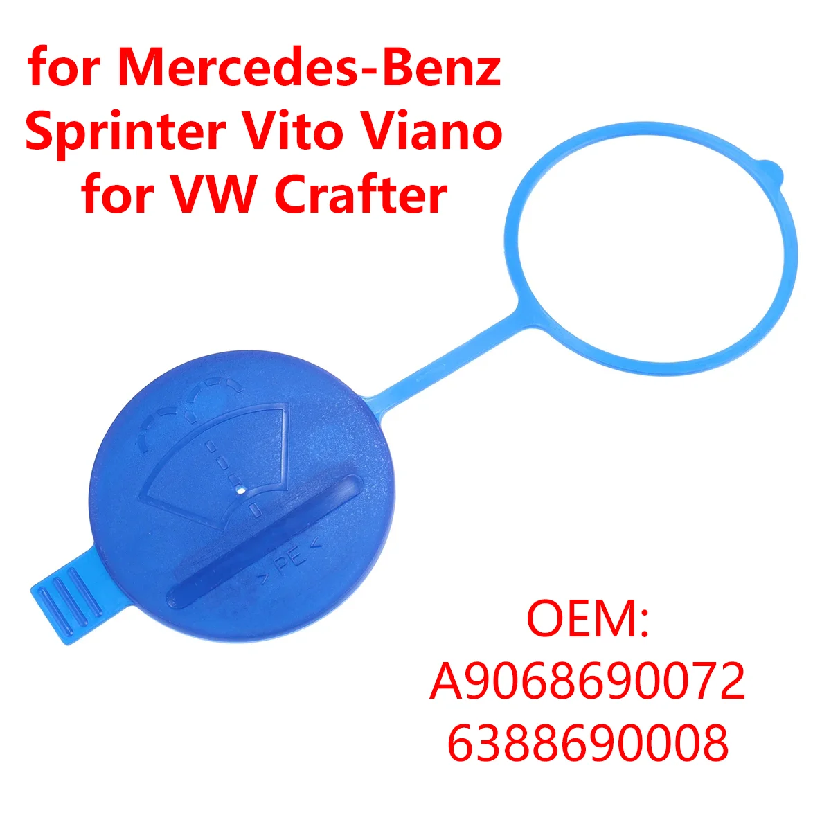 Coperchio del tappo della bottiglia del serbatoio del liquido della lavatrice del tergicristallo dell\'auto 6388690008 per Mercedes-Benz Sprinter