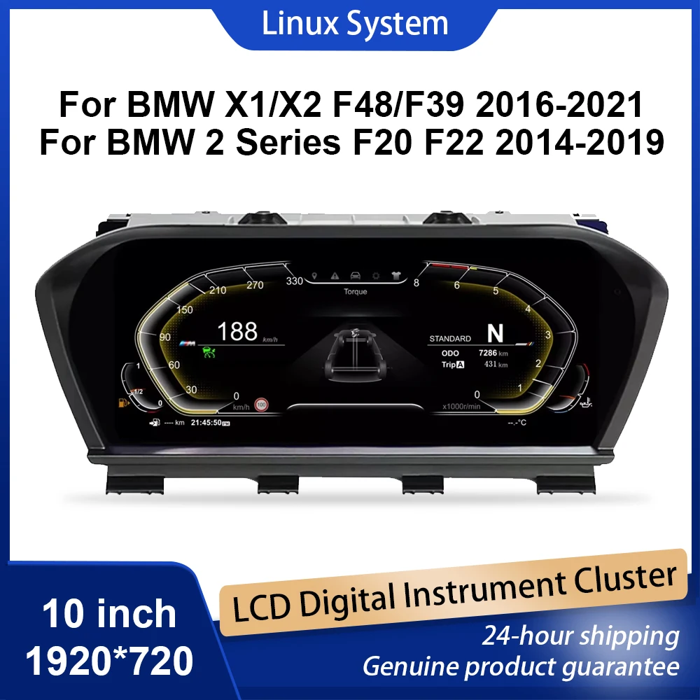 

10"Cluster Digital Dashboard For BMW 1/2 Series F20 F52 F22 F45 X1 F48 F49 F39 Odometer, Speedometer, Dashboard Plug-and-Play