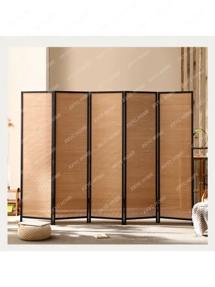 New Chinese Style Subareas Screens Folding Distressed Hallway Home Living Room Solid Wood Bamboo Mobile Simple