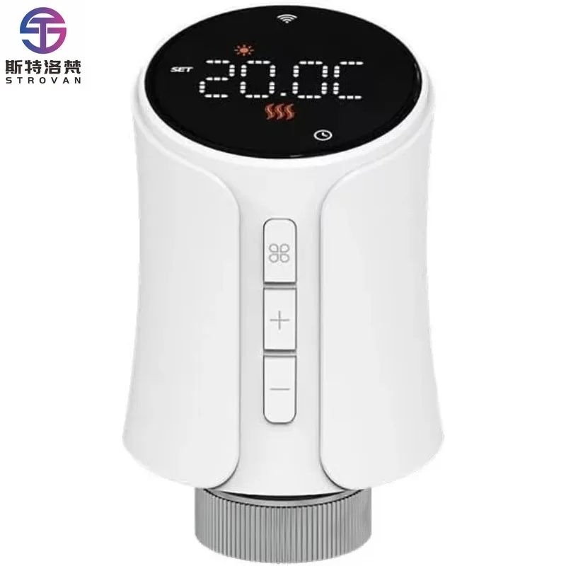 Zigbee Thermostatic Radiator Valve Large Screen ZB Smart Temperature Control for Home Use Works  Smart Valve Thermostat