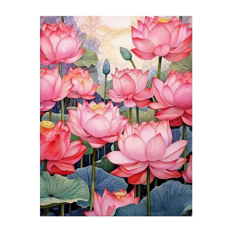 

Набор для вышивки крестом с принтом на холсте 9CT 11CT китайские наборы «сделай сам» для набора для вышивания рукоделие домашний декор лотос
