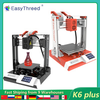 EasyThreed K6 Plus 3D Printer FDM  Desktop Printing Machine 100x100x100mm/4x4x4inches Print Size Removable Platform