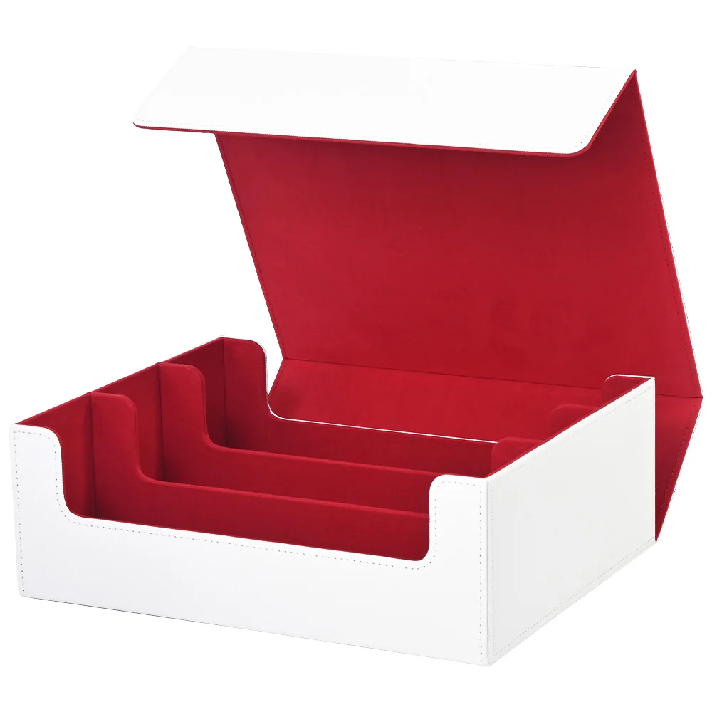 Opbergdoos voor ruilkaarten, geschikt voor maximaal 1800 enkele decks, magnetische sluiting PU lederen kaartendoos, geschikt voor TCG, Yugion-kaarten