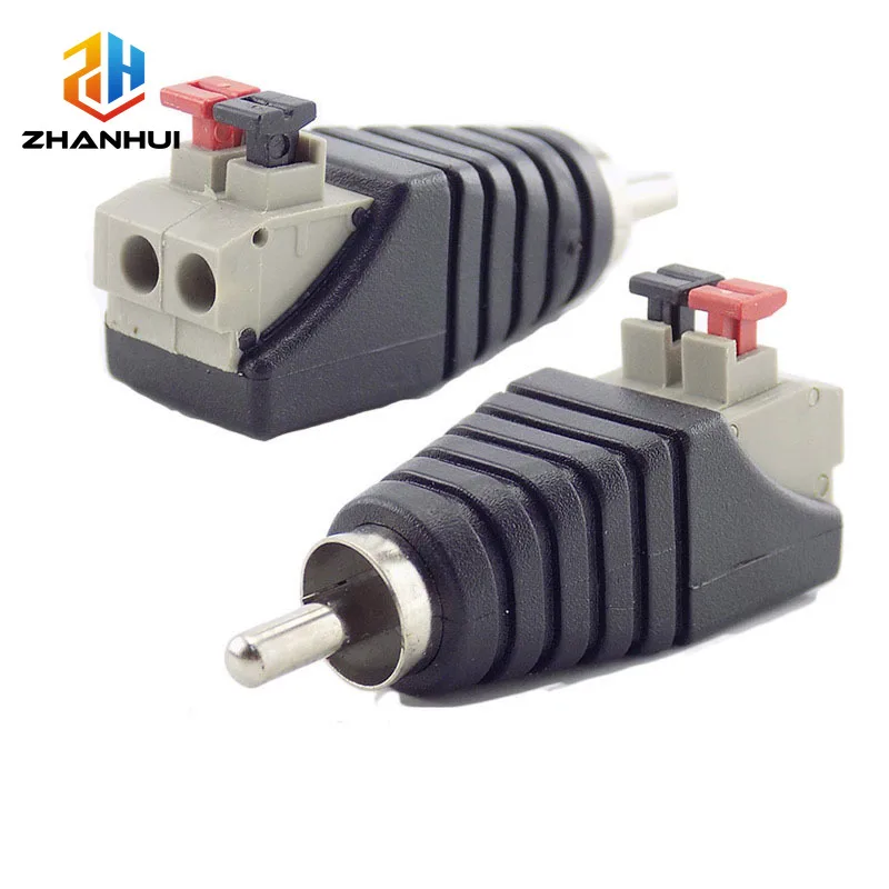 2/6/10PCS RCA Audio Connector - Male/Female Lotus Head Press Terminal for CCTV/AV/HiFi Sound Systems