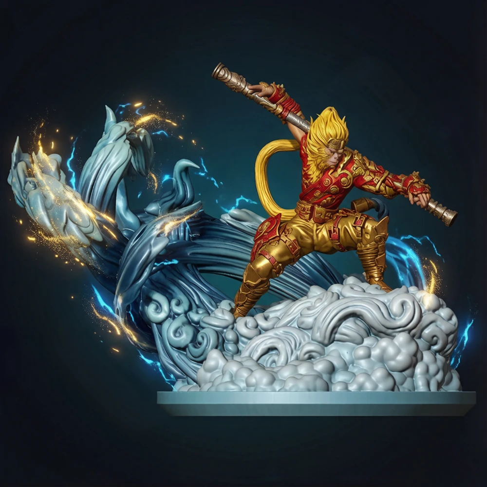 

Набор для сборки 3D-модели обезьяны из смолы Black Myth, масштаб 1/24, неокрашенная фигурка, набор для творчества GK