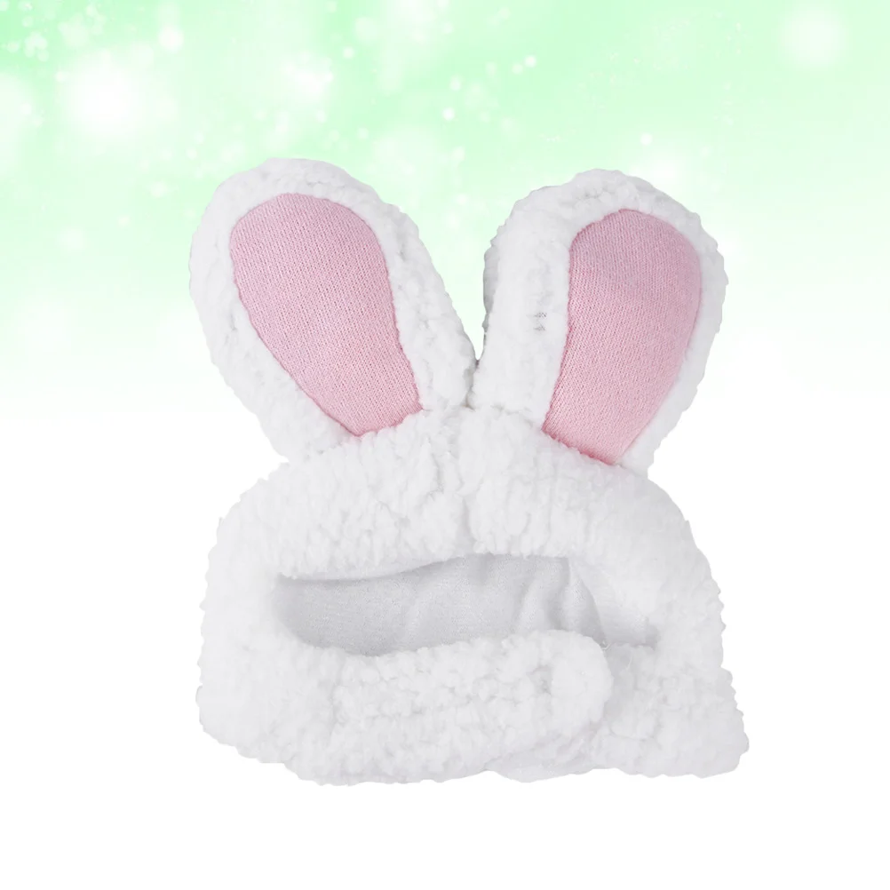 

2 PCS Rabbit Cap for Cat Pet Headband Plush Bunny Ears Cats Embellished Warm Headpiece Bichon
