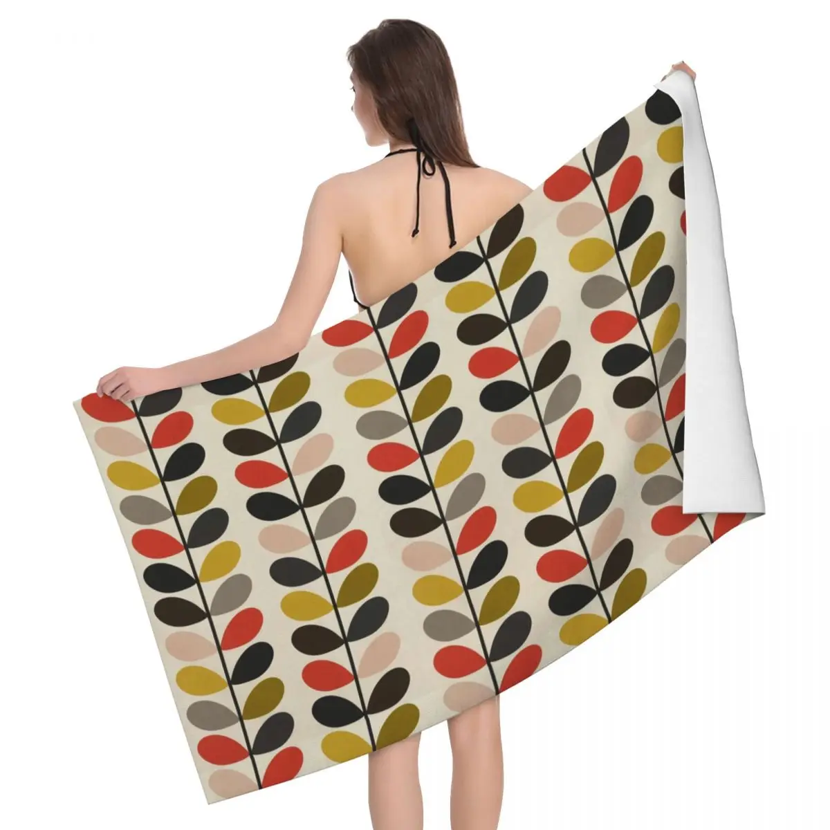 

Orla Kiely Multi Stem Absorbent Microfiber Beach Bath Towel Quick Dry Flowers Floral Abstract Shower Sauna Towels