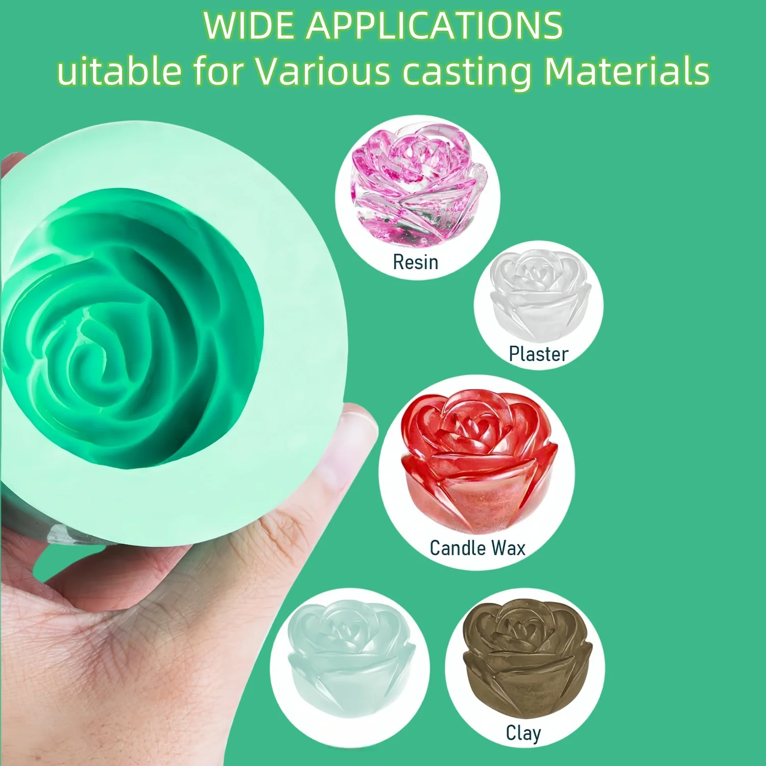 مجموعة قوالب السيليكون البلاتينية سعة 32 أونصة - لوازم صناعة احترافية لصب الراتنج، قوالب ثلاثية الأبعاد، تصميم سريع ومتين وقابل لإعادة الاستخدام