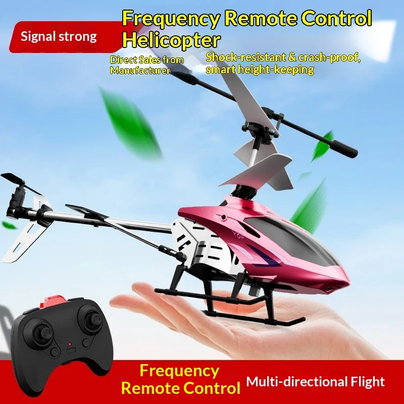 Remote Control Helicopter with LED Light Durable Crash-Resistant Inductive Aircraft Model Toy for Kids Flying Vehicle Gift