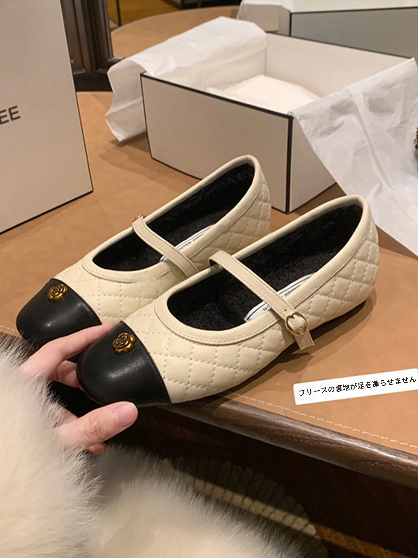 genuine-leather-ballet-flats-women's-spring-summer-autumn-diamond-pattern-mary-janes-slip-on-oes-luxury-sle-round-toe-rub