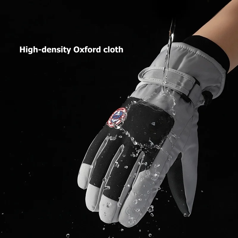 Ski Gloves Women Winter Outdoor Sports Cycling Anti-splashing Water Cold Warm Touch Screen Electric Vehicle Cotton Gloves Men\'s