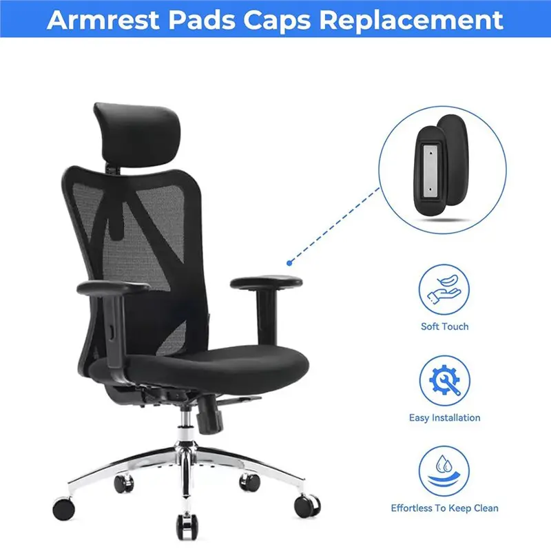 A68P-2Pcs Armrest Pads Replacement For Sihoo M18 Chair -Ergonomic Chair Armrest Parts, Pads Caps For SIHOO M18 Chair
