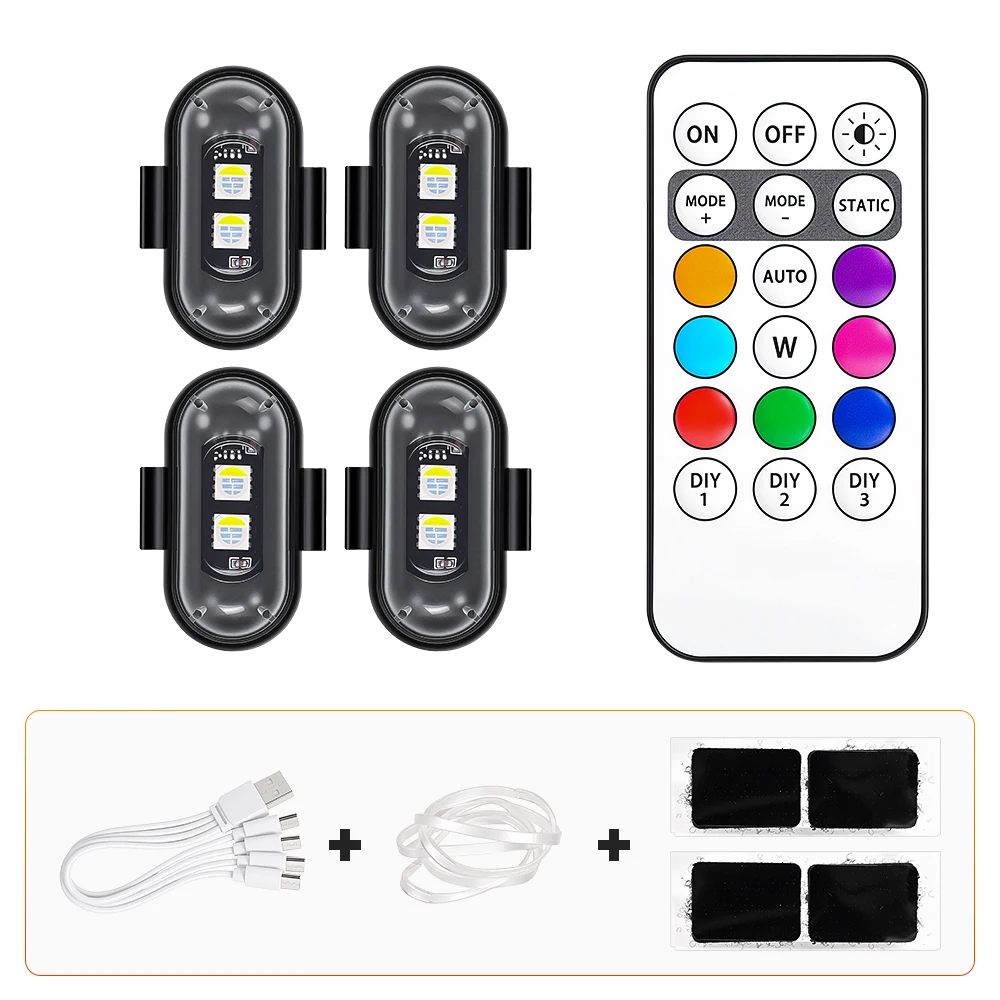 RGB LED Elektroroller Stroboskoplichter für Xiaomi M365 Pro Mi3 Mi4 Mi5 Mi6 6Lite Elite LED Blitz-Positionierungslicht Kabellos