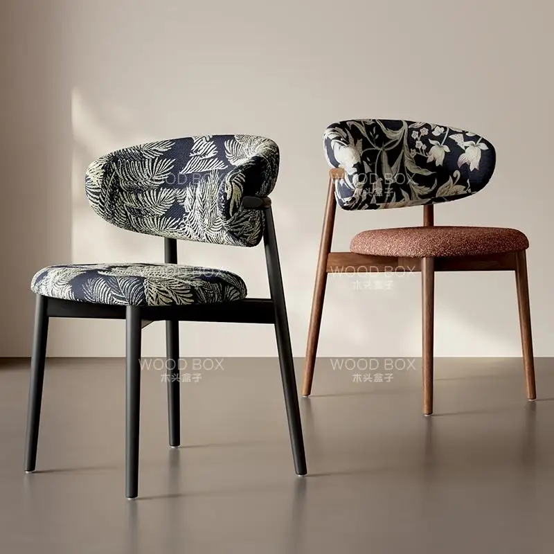 

Vintage Wooden Dining Chairs Restaurant Nordic Luxury Designer Dining Chairs Ergonomic Minimalist Sillas Chinese Style Furniture